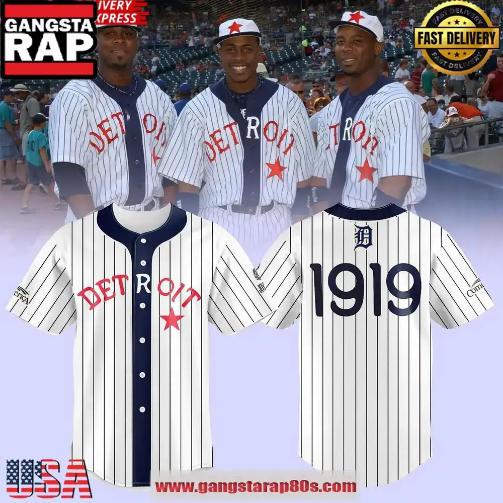 Detroit Tigers 1919 Black in Baseball Jersey Shirt Image