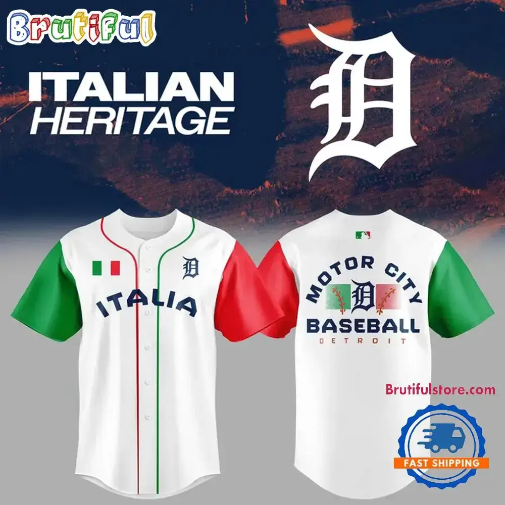 Detroit Tigers 2025 Italian Heritage Celebration Baseball Jersey Image