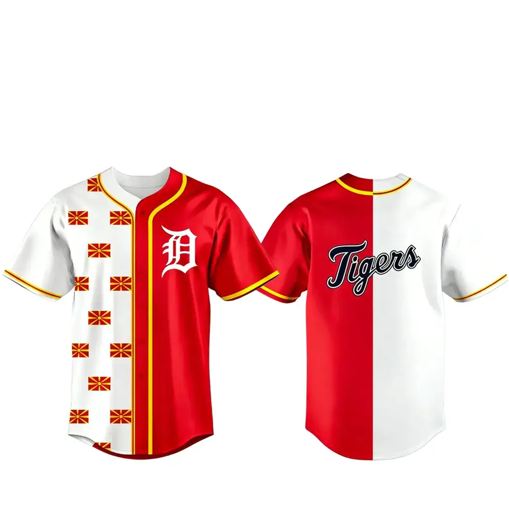 Detroit Tigers Celebrate Macedonian Heritage Night 2026 Baseball Jersey Image