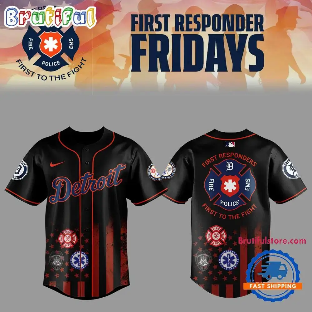 Detroit Tigers First Responders Fridays 2025 Jersey Image