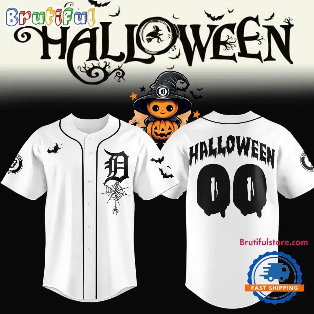 Detroit Tigers Halloween 2024 Custom Baseball Jersey Shirt Image