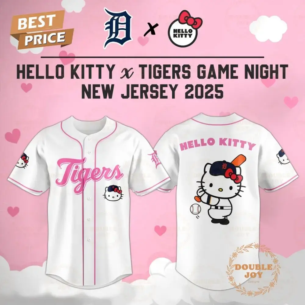 Detroit Tigers Hello Kitty X Cubs Game Night 2025 New Limited Edition Baseball Jersey Image