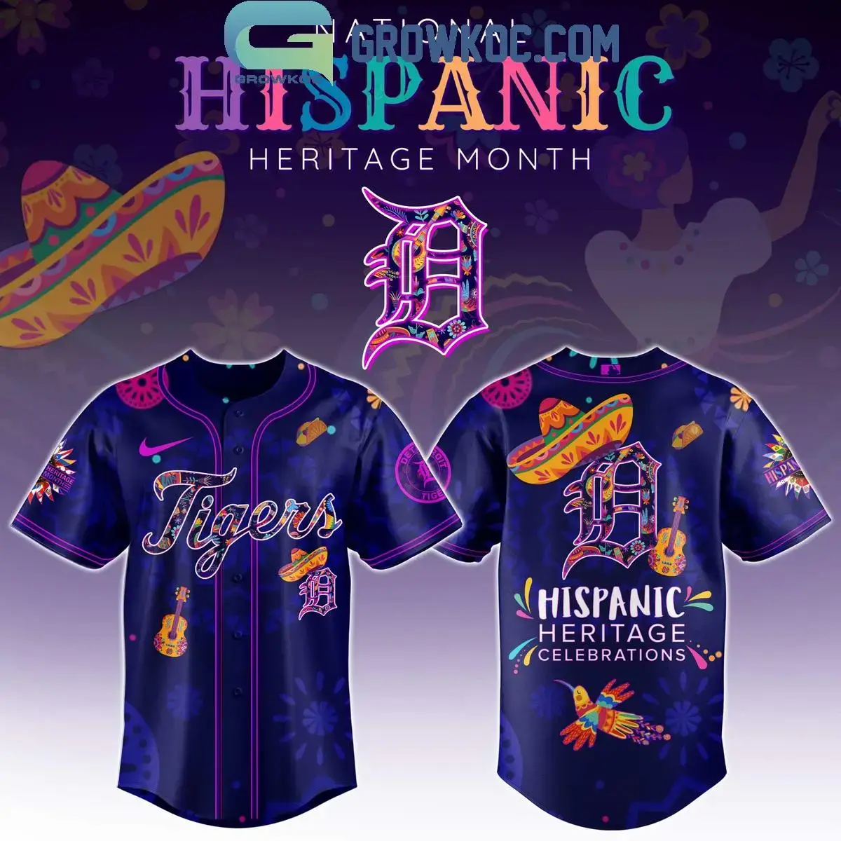 Detroit Tigers Hispanic Heritage Celebrations 2025 Baseball Jersey Image