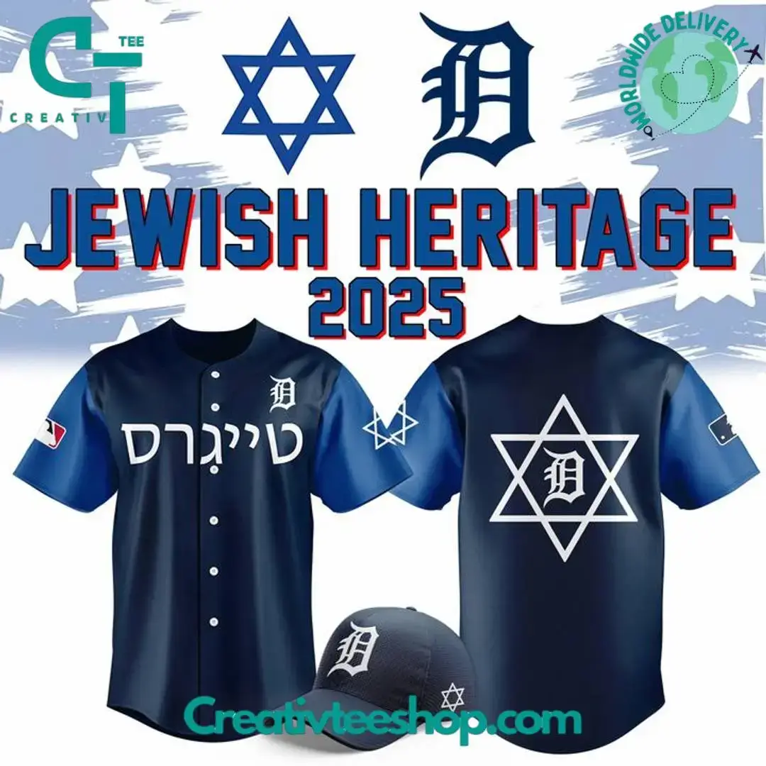 Detroit Tigers Jewish Heritage Night 2025 Special Baseball Jersey Image