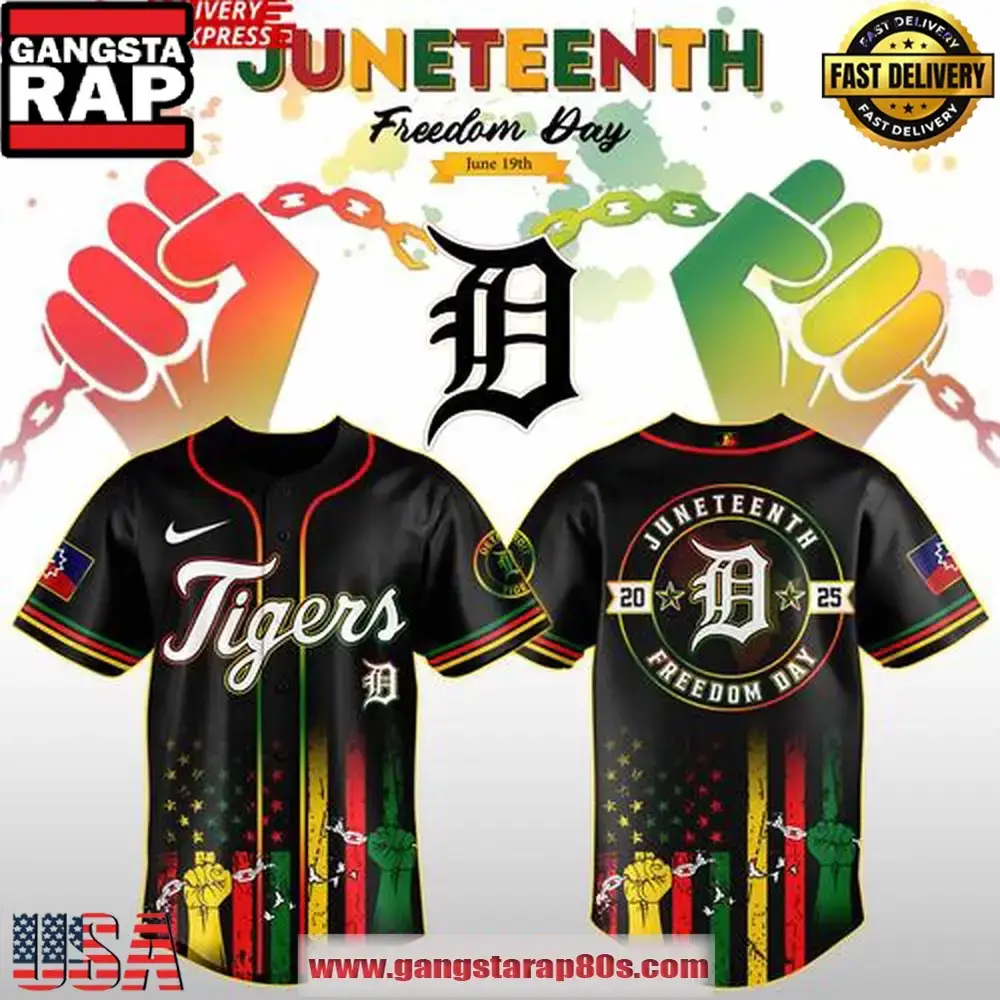Detroit Tigers Juneteenth Day 2025 Special Baseball Jersey Shirt Image