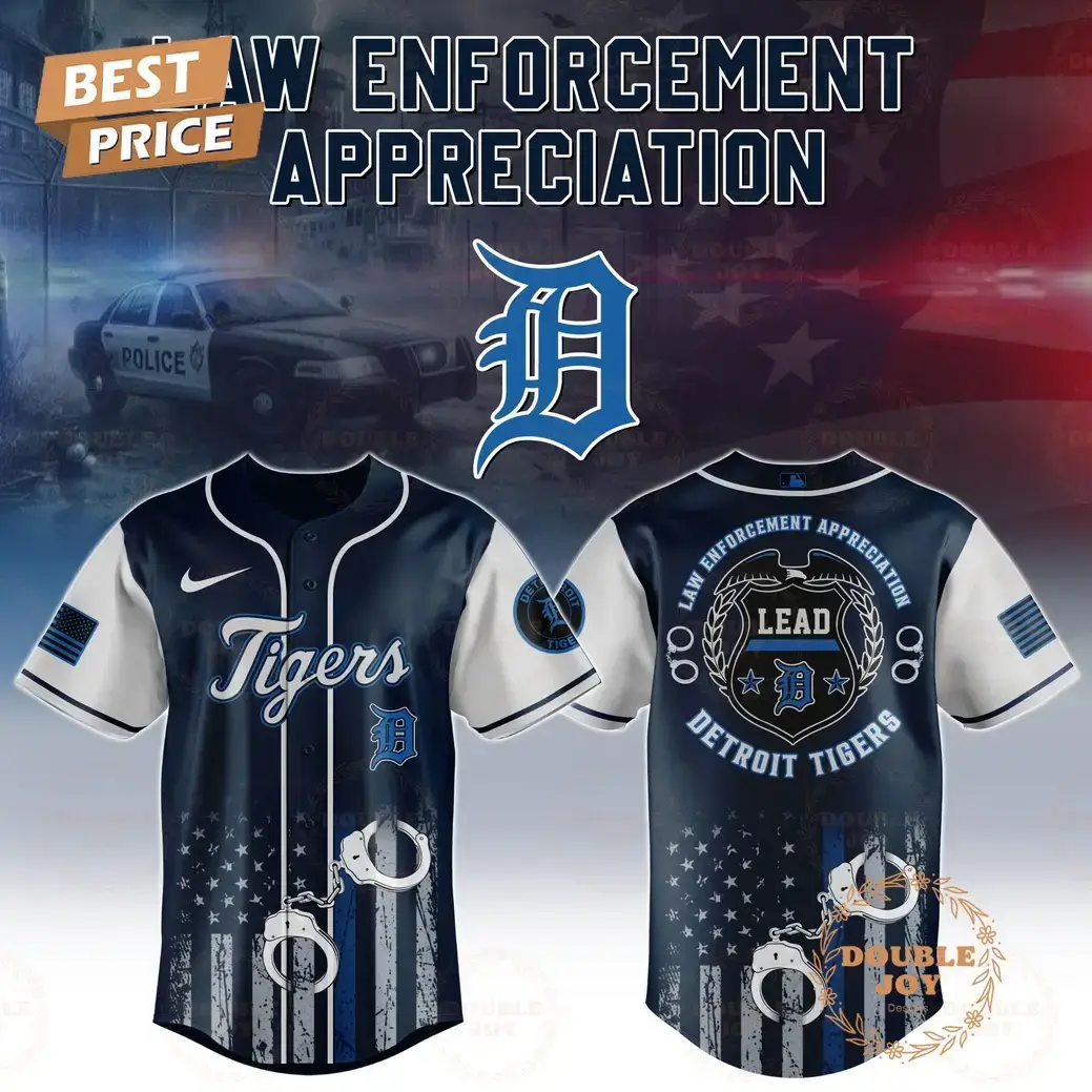 Detroit Tigers Law Enforcement Appreciation Day 2025 Special Edition Baseball Jersey Image
