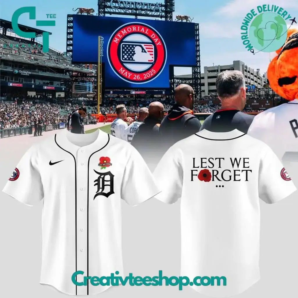 Detroit Tigers Memorial Day Special Edition Baseball Jersey Image