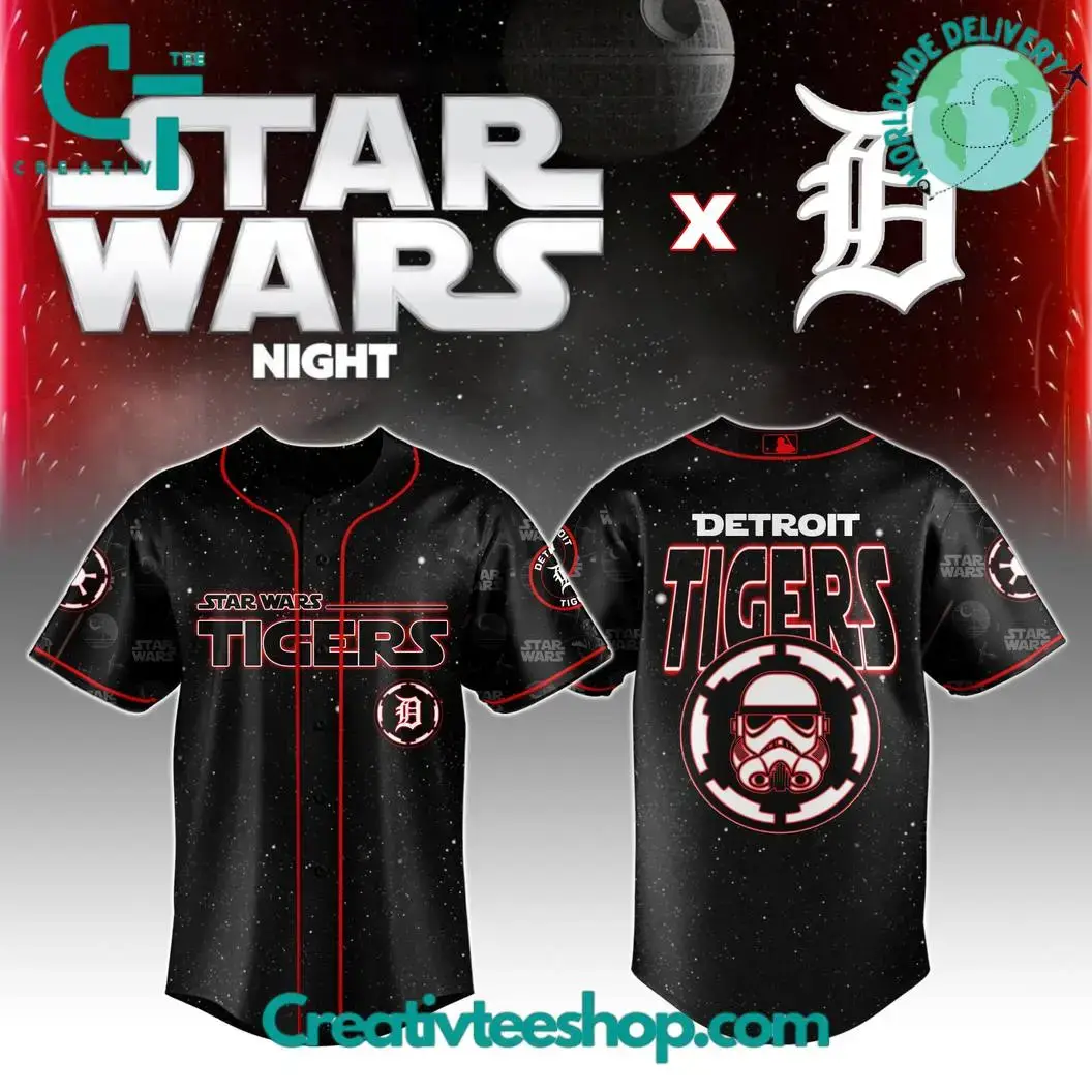Detroit Tigers Mlb X Star Wars Night 2025 Special Edition Baseball Jersey Image
