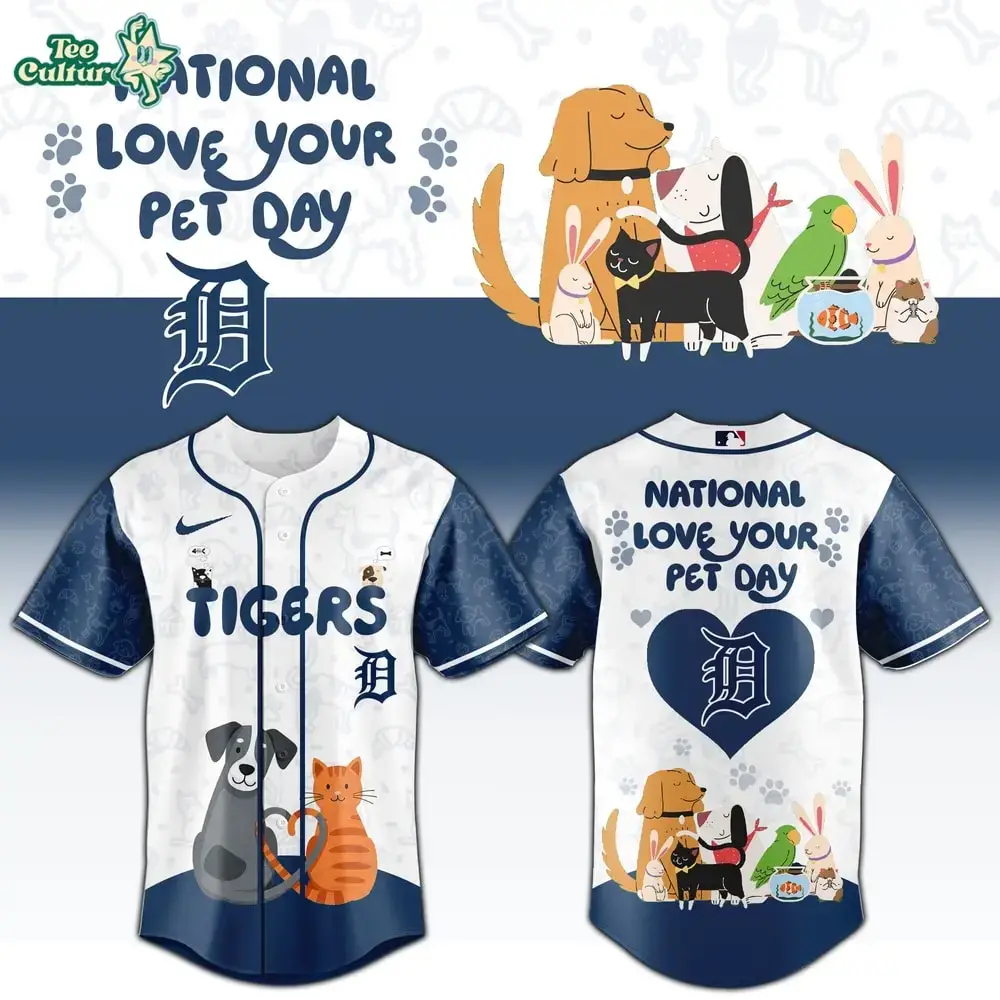 Detroit Tigers National Love Your Pet Day 2026 Special Edition Jersey Image