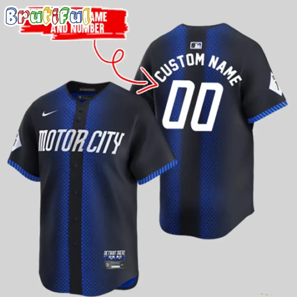 Detroit Tigers Navy 2024 City Connect Jersey Shirt Image