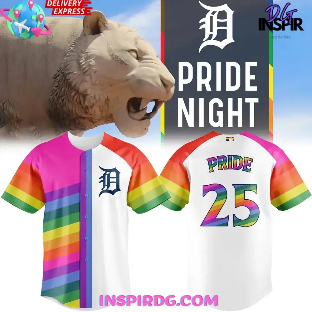 Detroit Tigers Pride Night 2025 Baseball Jersey Image