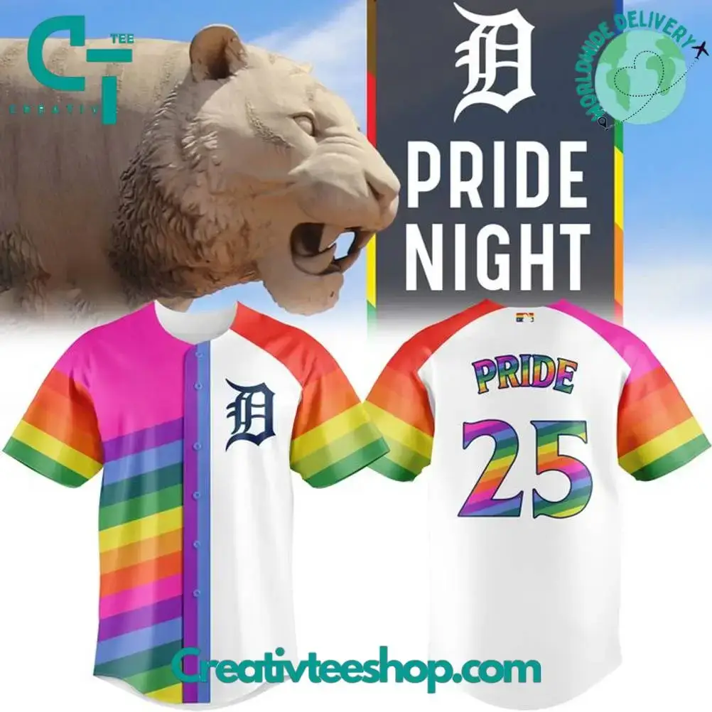 Detroit Tigers Pride Night 2025 Limited Edition Baseball Jersey Image