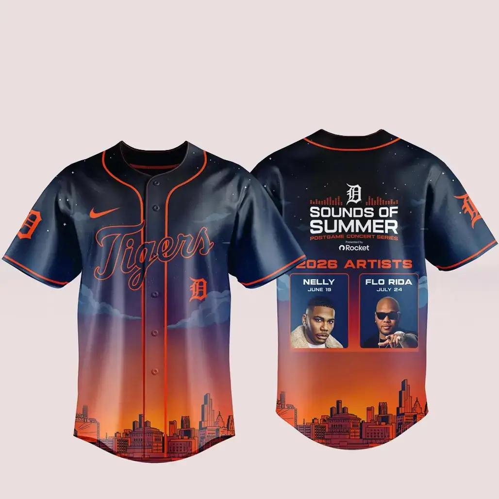 Detroit Tigers Sounds Of Summer 2026 Postgame Concert Series Baseball Jersey Image