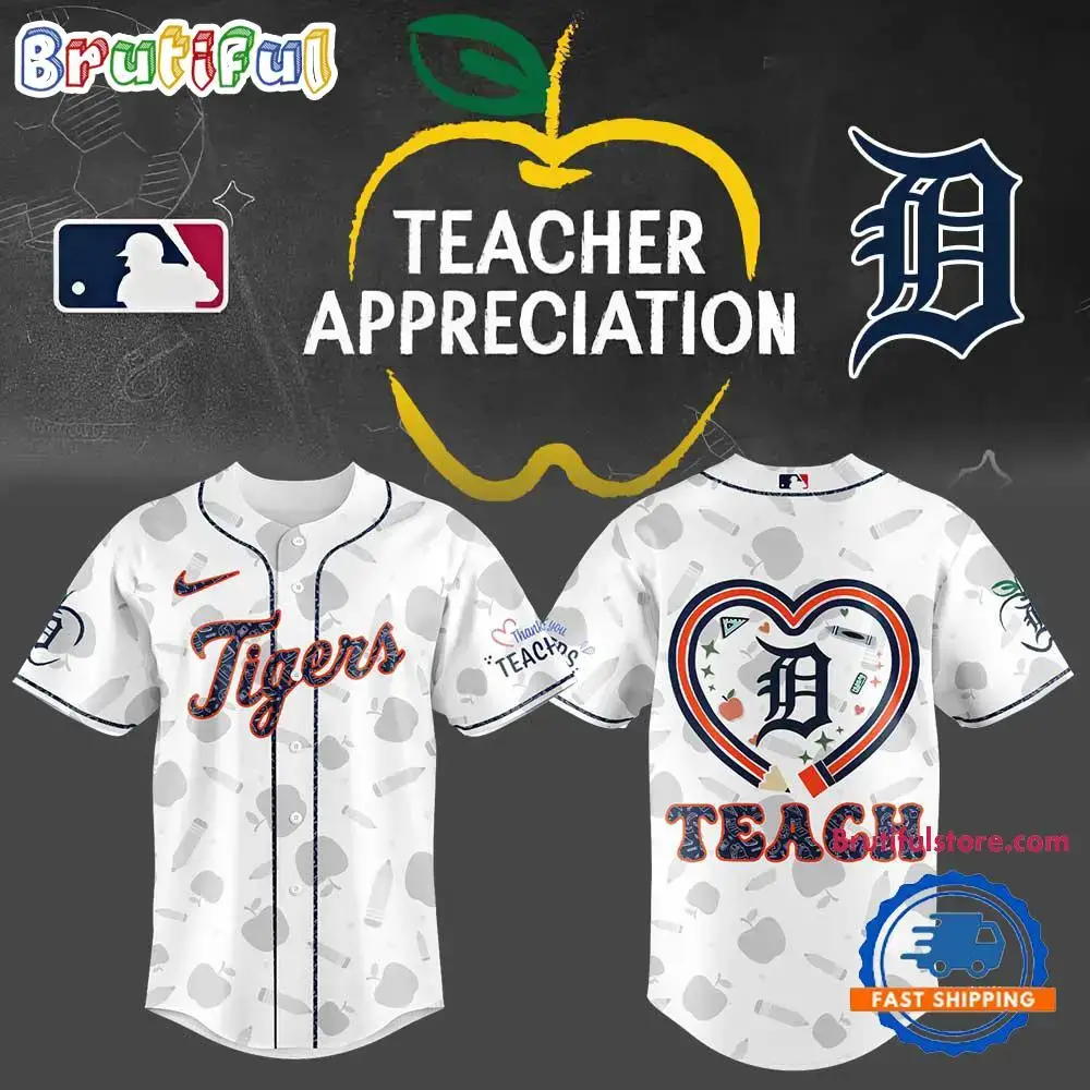 Detroit Tigers Teacher Appreciation 2025 Baseball Jersey Image