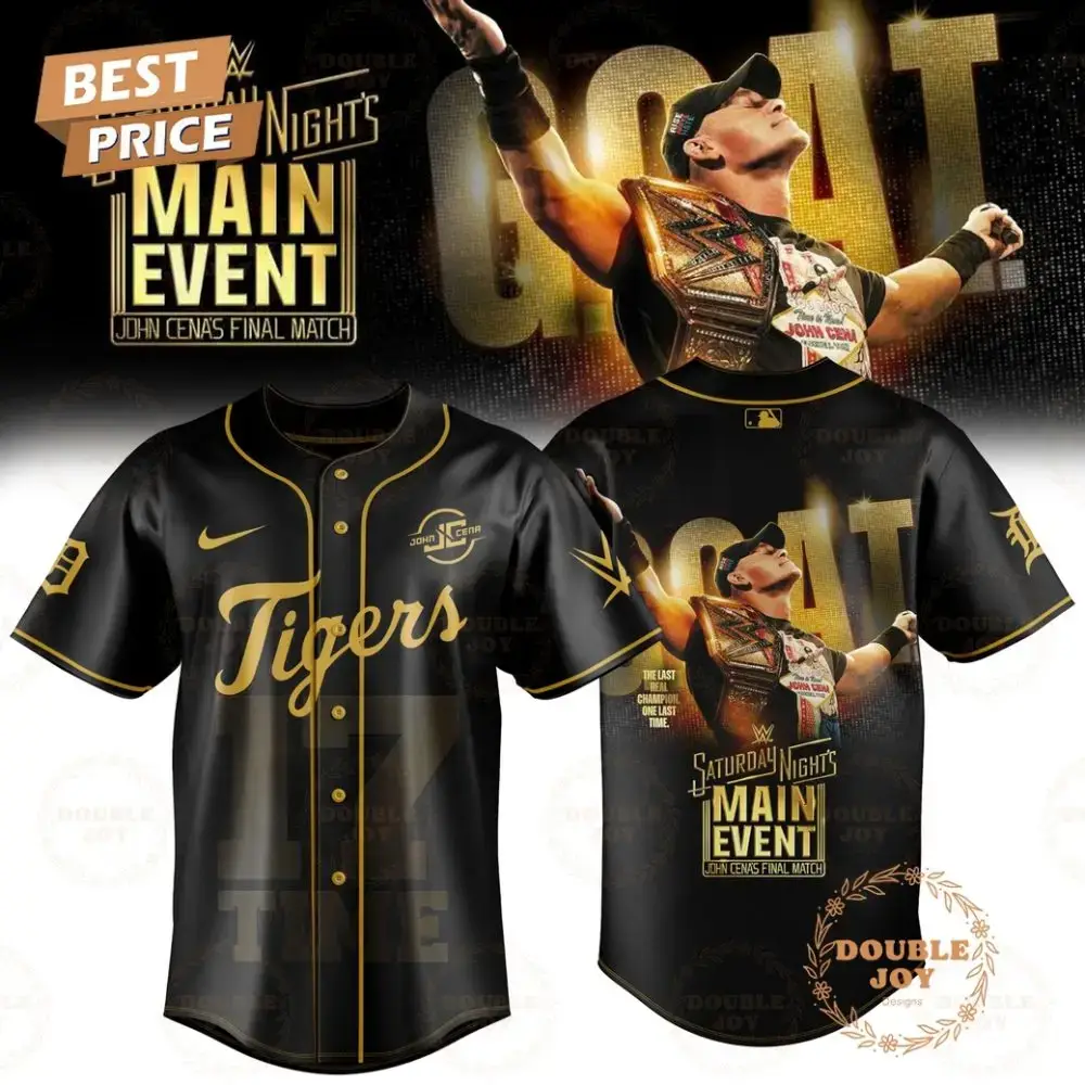Detroit Tigers X John Cena Final Match 2025 Baseball Jersey Image