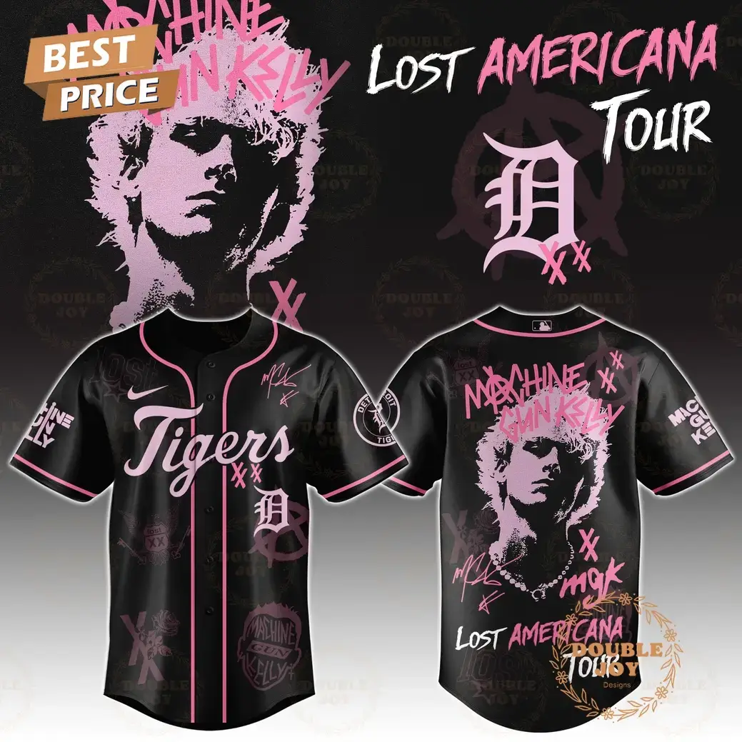 Detroit Tigers x MGK Tour 2025 The Lost Americana Baseball Jersey Image