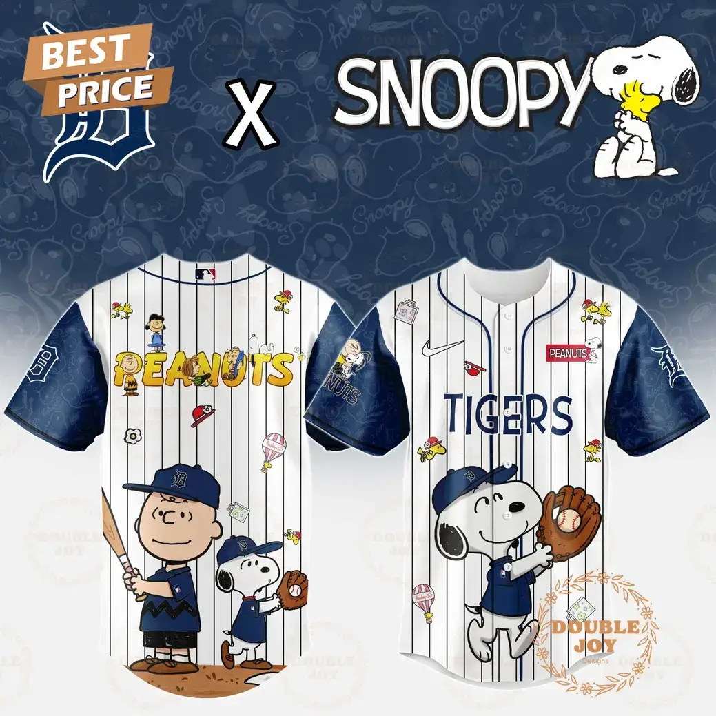 Detroit Tigers x Snoopy 2025 Limited Edition Baseball Jersey Image