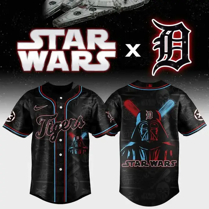 Detroit Tigers X Star Wars Custom Baseball Jersey Mlb Image