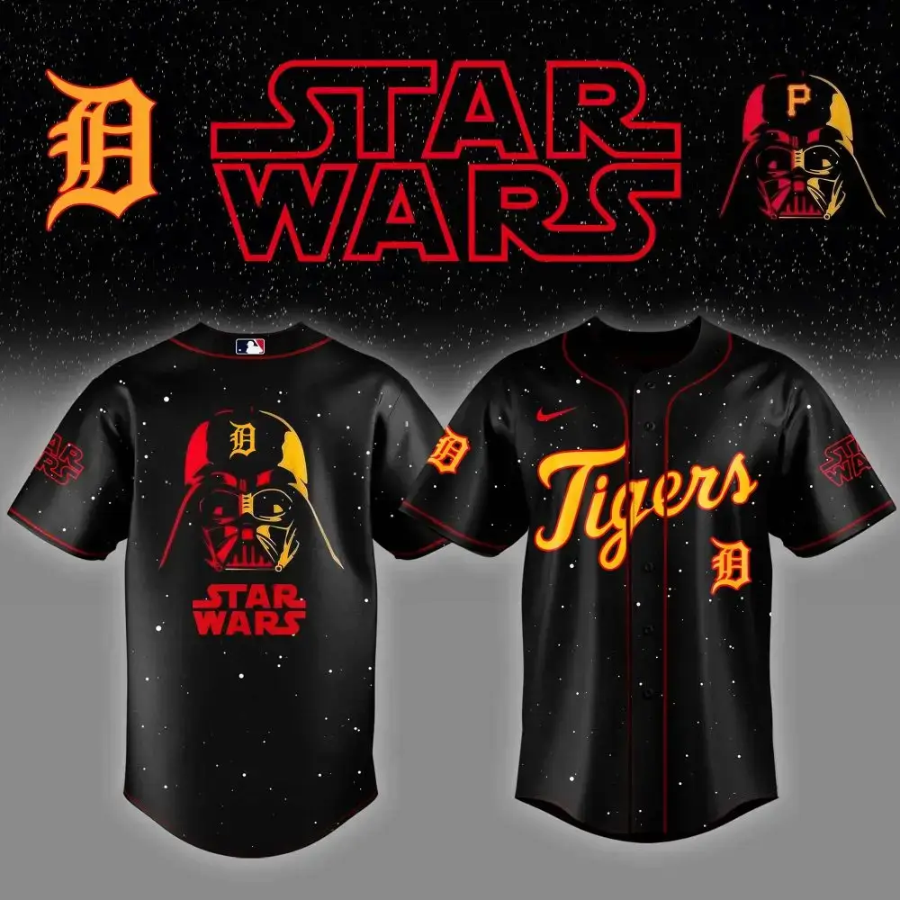 Detroit Tigers X Star Wars Night Custom Baseball Jersey Image