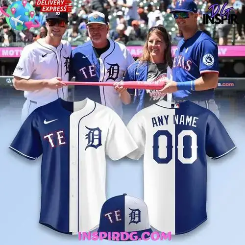 Detroit Tigers X Texas Rangers 2025 Baseball Jersey Image