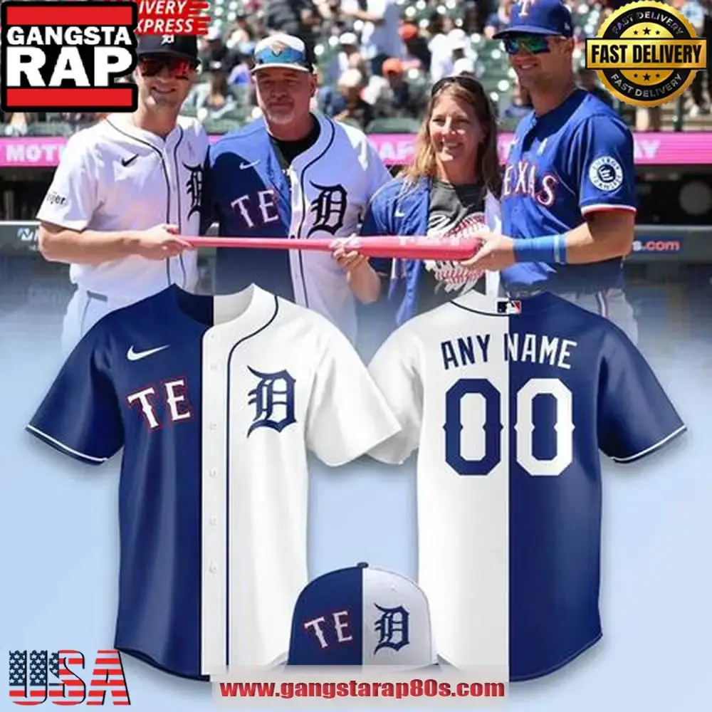 Detroit Tigers x Texas Rangers 2025 Special Edition Custom Baseball Jersey Shirt Image