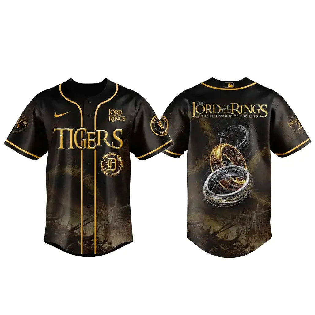 Detroit Tigers x The Lord Of The Rings Baseball Jersey Image