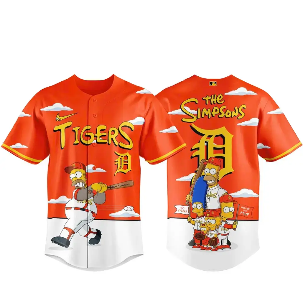 Detroit Tigers x The Simpsons 2026 Major Gameday Baseball Jersey Image