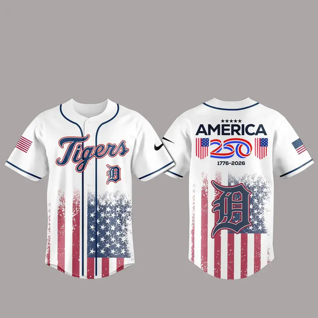 Detroit Tigers x USA 250th Anniversary 2026 Baseball Jersey Image