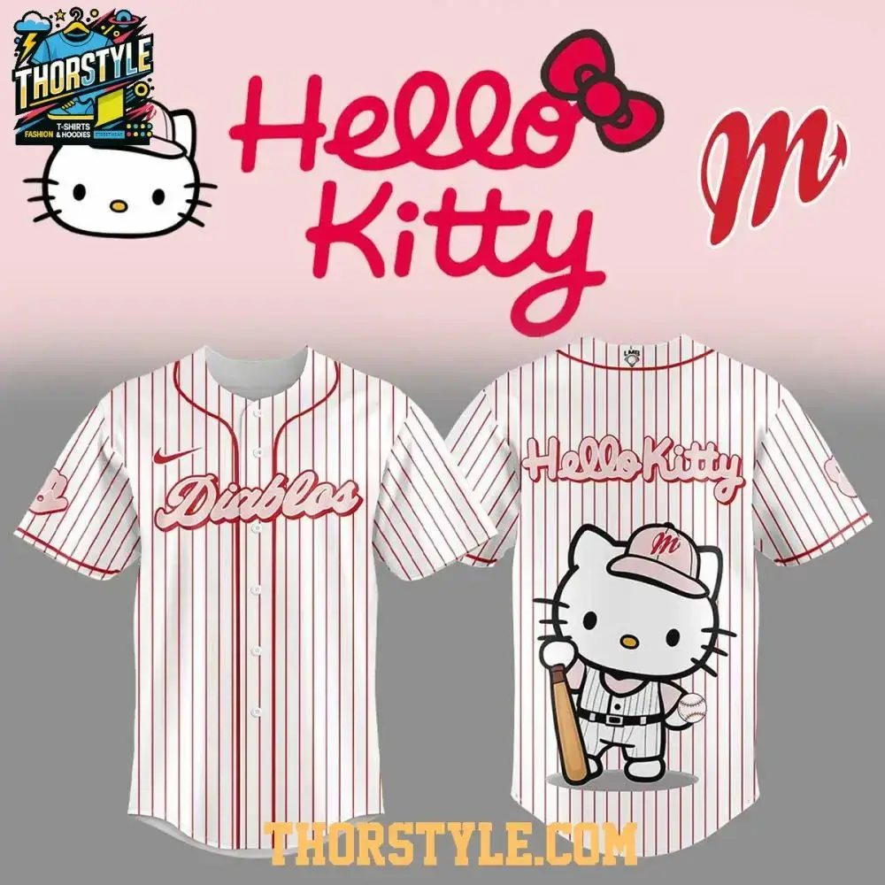 Diablos Rojos Del México Hola Gatita Hello Kitty 2025 One Team Baseball Jersey Image