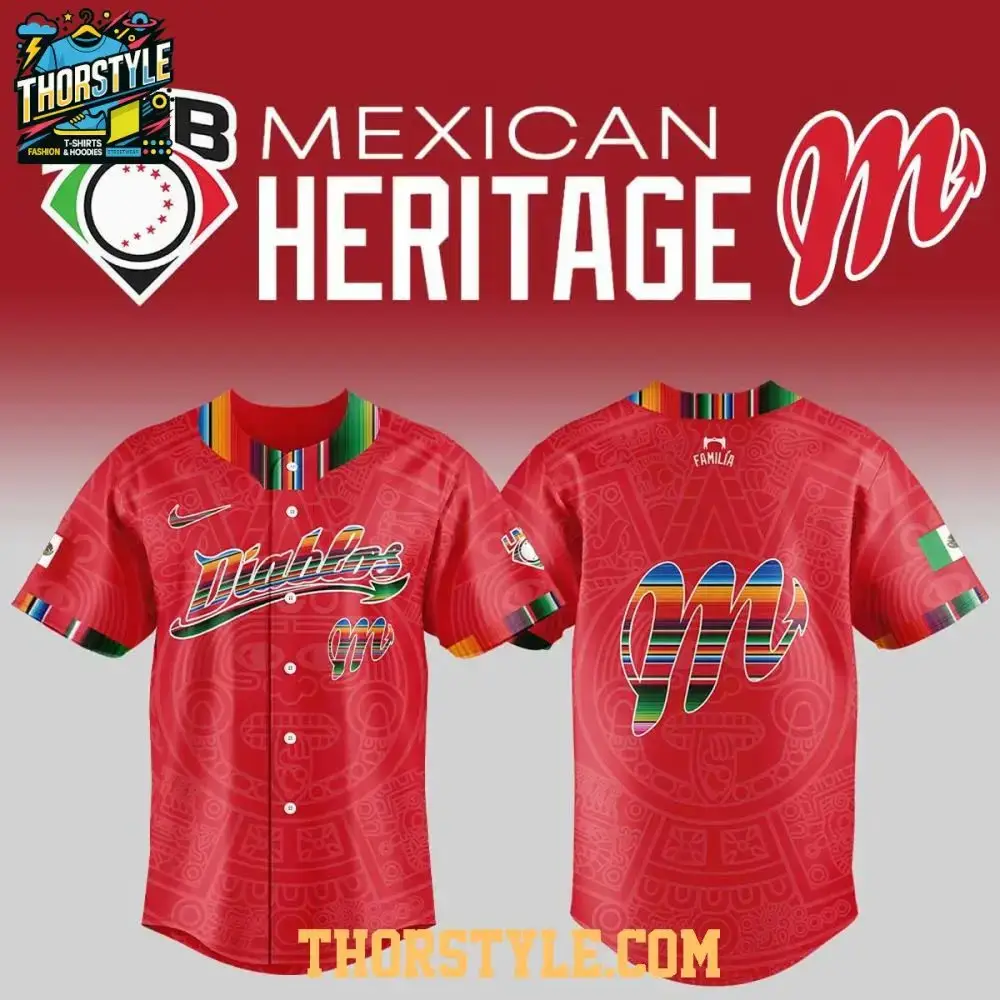 Diablos Rojos Del México Mexican Heritage 2025 Celebration Baseball Jersey Image