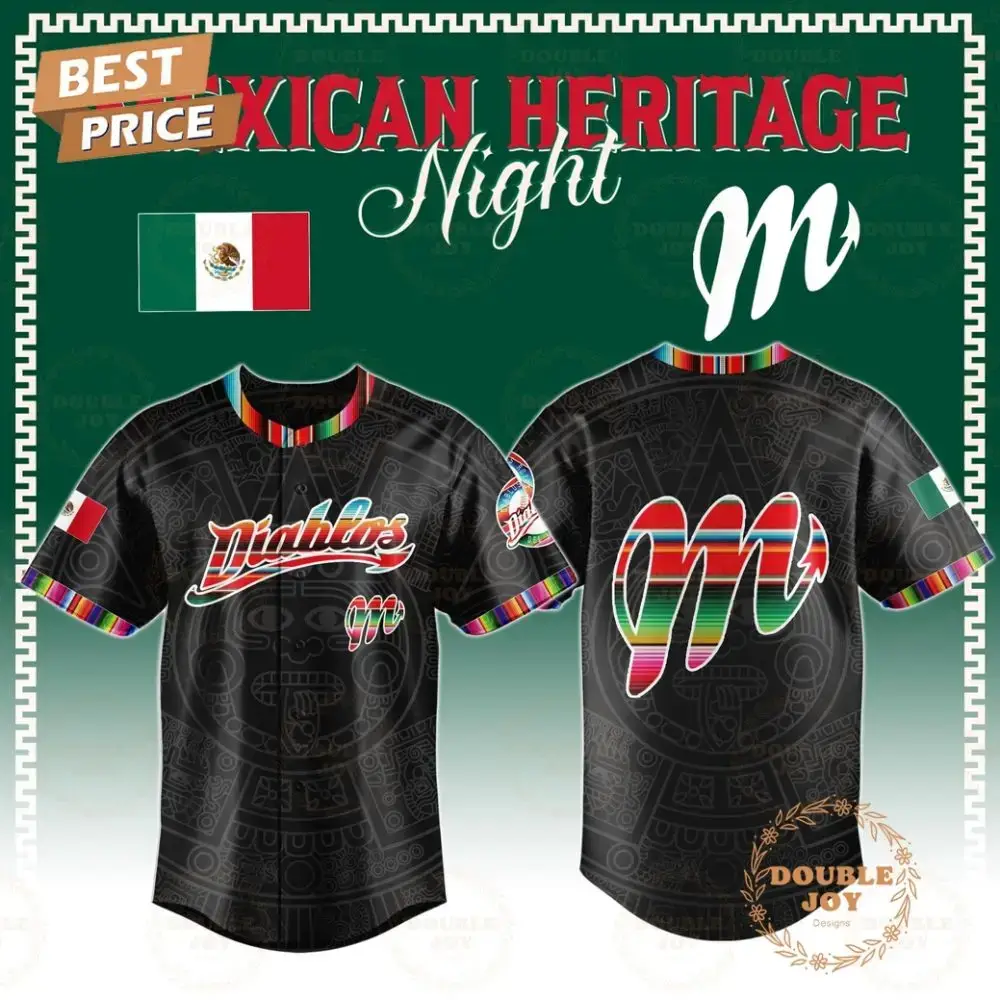 Diablos Rojos Del Mexico Mexican Heritage Night Limited Edition Baseball Jersey Image