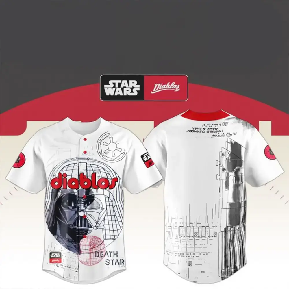 Diablos Rojos Del Mexico x Star War New Jersey 2025 Gifts For Baseball Fans Image