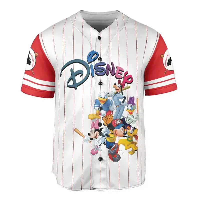 Disney Baseball Jersey - Classic Cartoon Characters Team Shirt For Kids & Adults Image