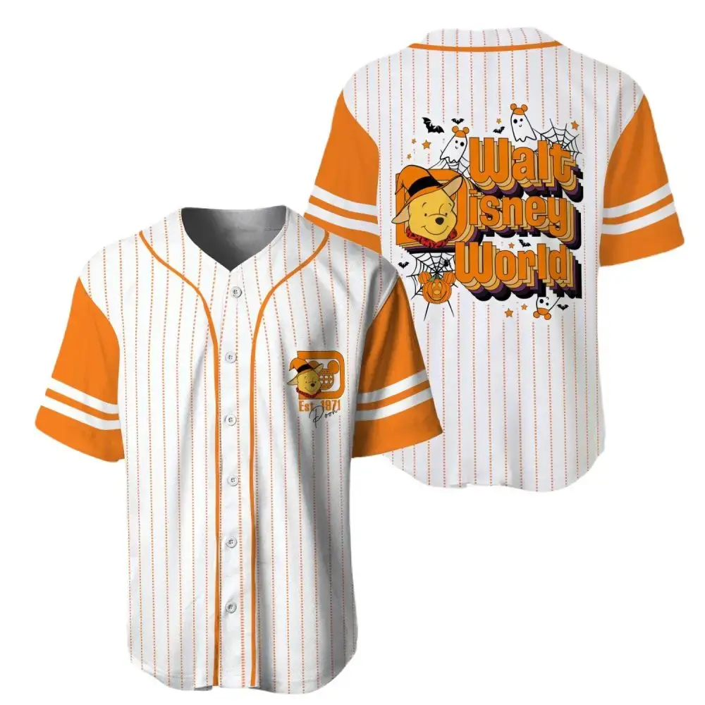 Disney Halloween Baseball Jersey – Celebrate In Style With Pooh & Friends! Image