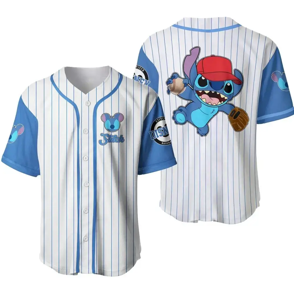 Disney Stitch Baseball Jersey – Cute & Colorful Sports Fan Apparel For Kids & Adults Image