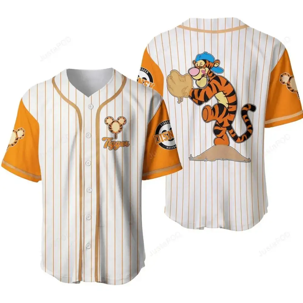 Disney Tigger Baseball Jersey – Fun Cartoon Sports Shirt For Fans, Adults & Kids Image