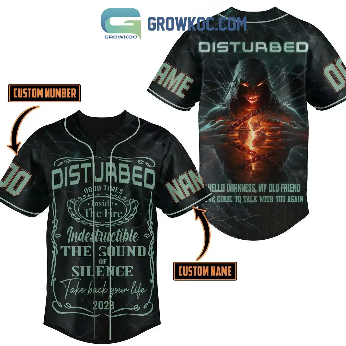 Disturbed Take Back Your Life 2023 Personalized Baseball Jersey Image