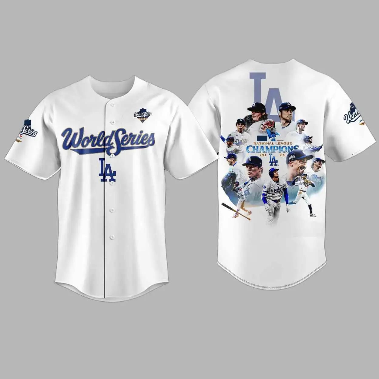 Dodgers 2025 World Series Baseball Jersey Image