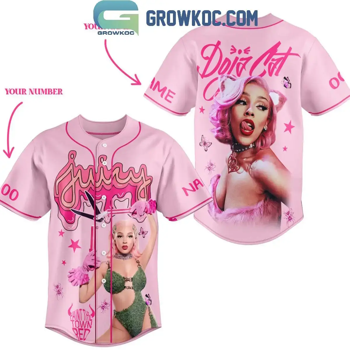Doja Cat Juicy Fan Love Personalized Baseball Jersey Image