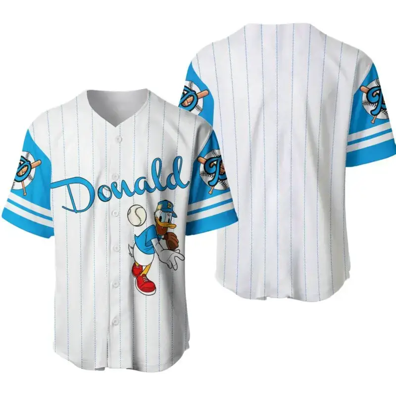 Donald Duck Baseball Jersey – Fun Cartoon Sports Shirt For Fans Image