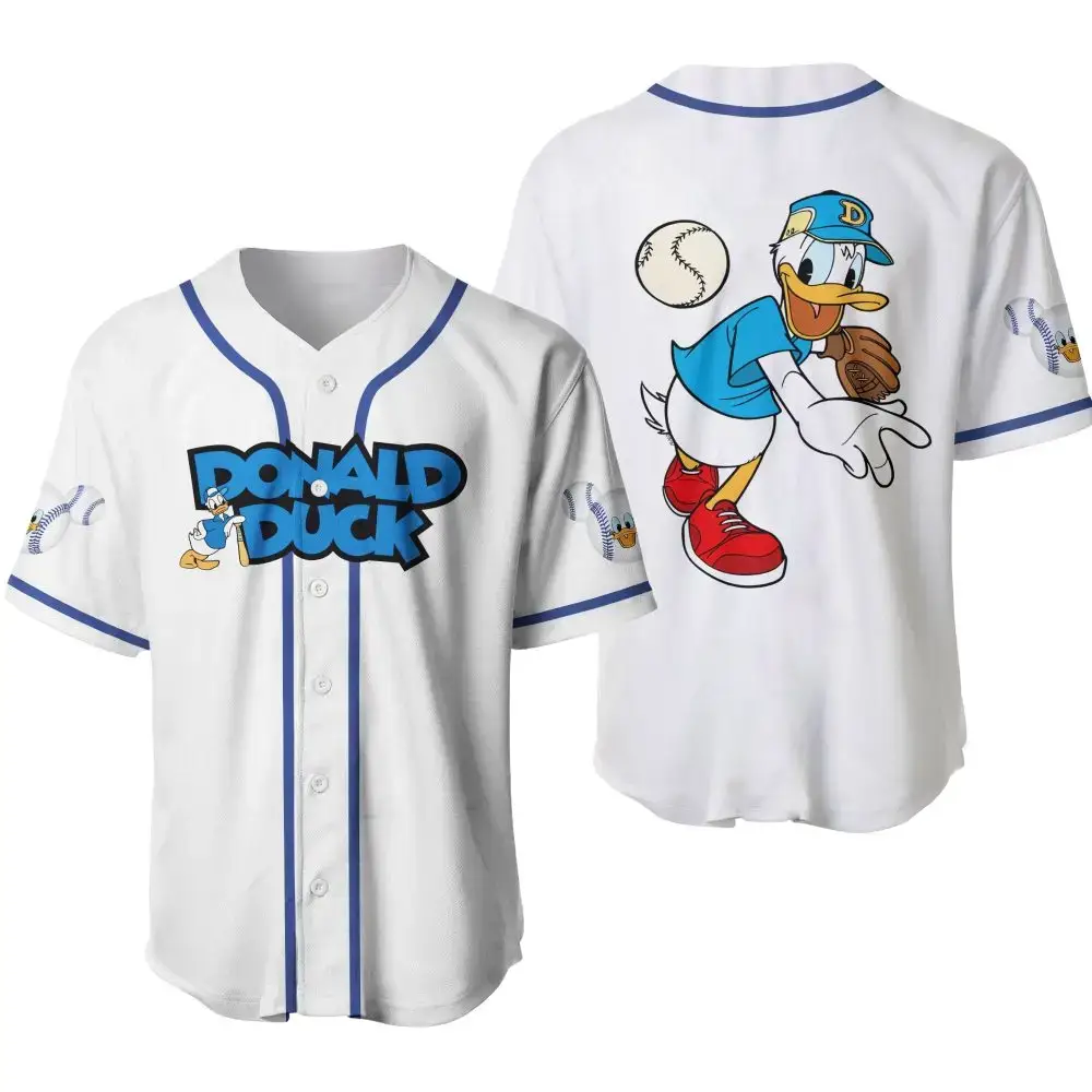 Donald Duck Baseball Jersey - Stylish Cartoon Sportswear For Fans Image