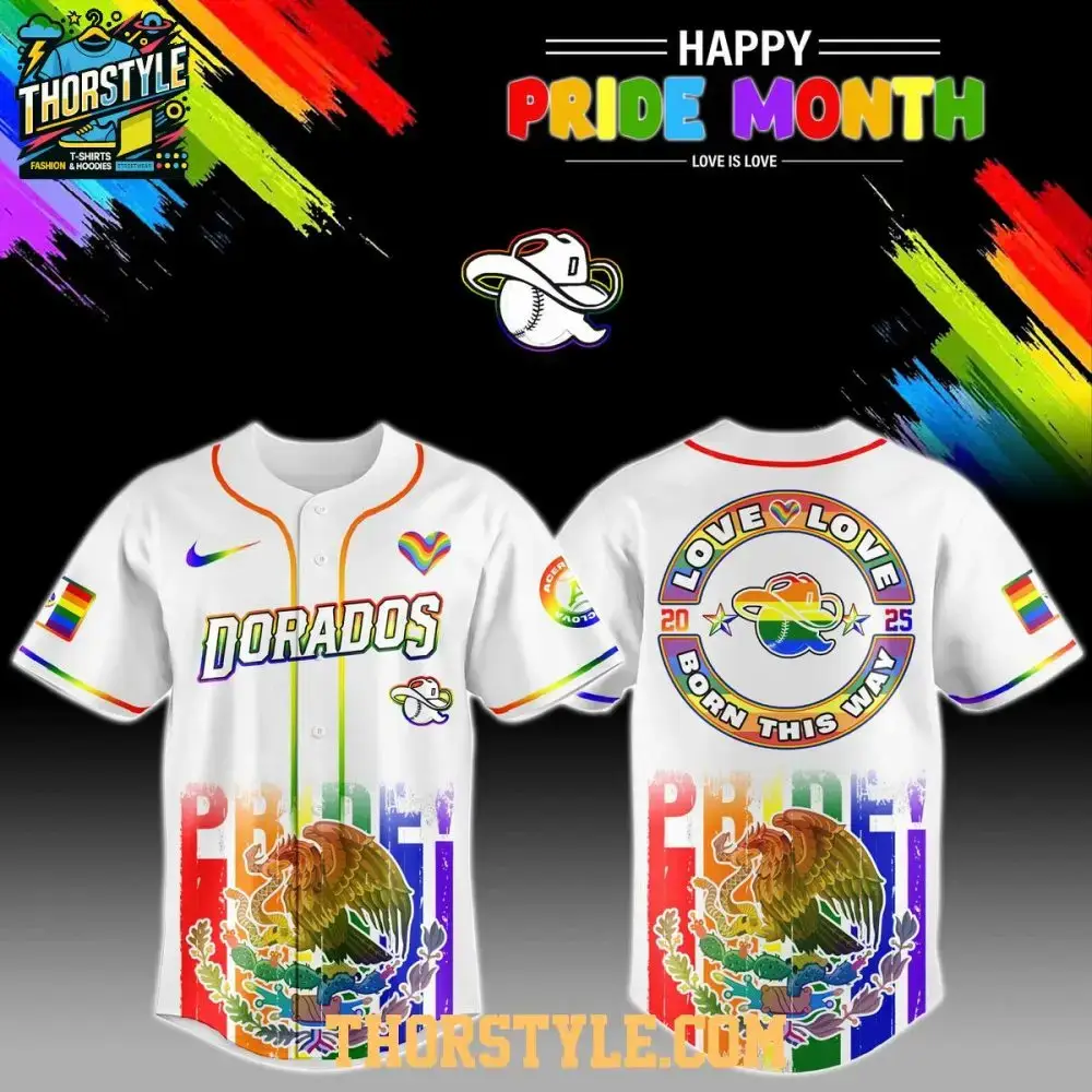 Dorados De Chihuahua 2025 Happy Pride Month Baseball Jersey Image