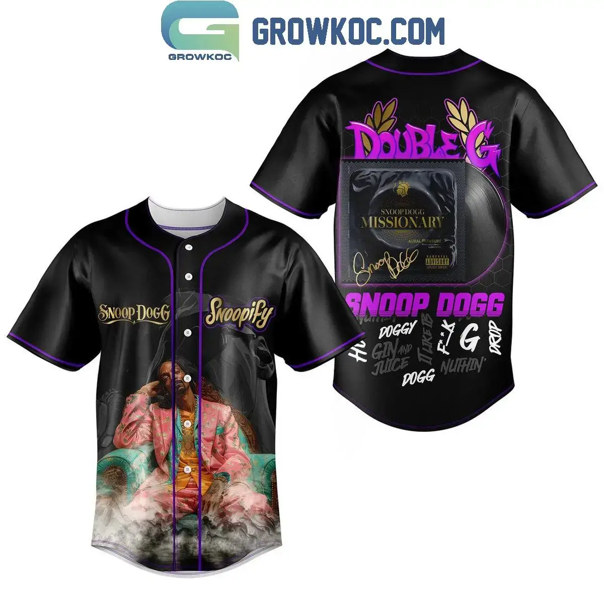 Double G Snoop Dogg Missionary 2025 Baseball Jersey Image