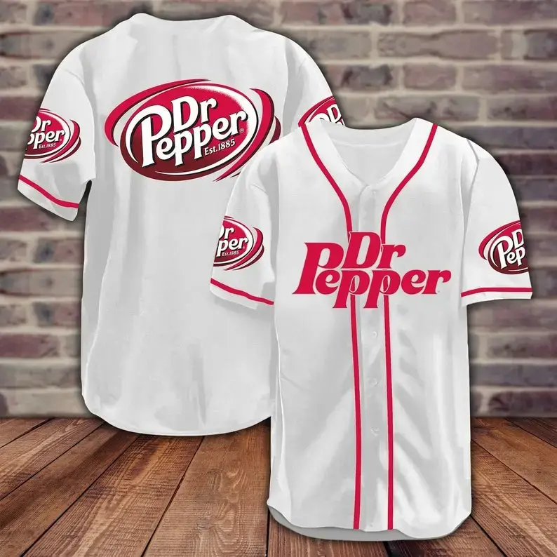 Dr Pepper Baseball Jersey – Classic Logo Design For Fans , Limited Edition Image