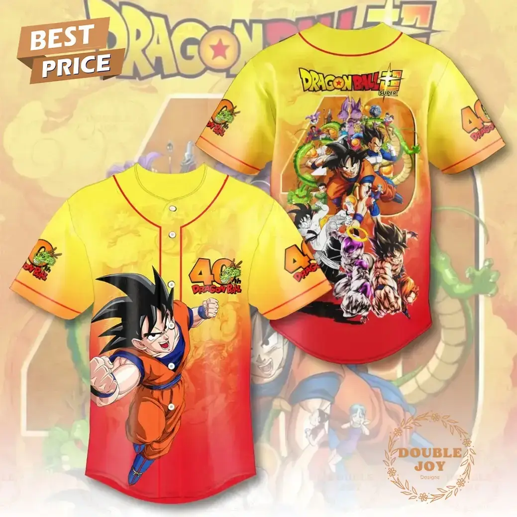 Dragon Ball 40th Anniversary 1986-2026 Baseball Jersey Image