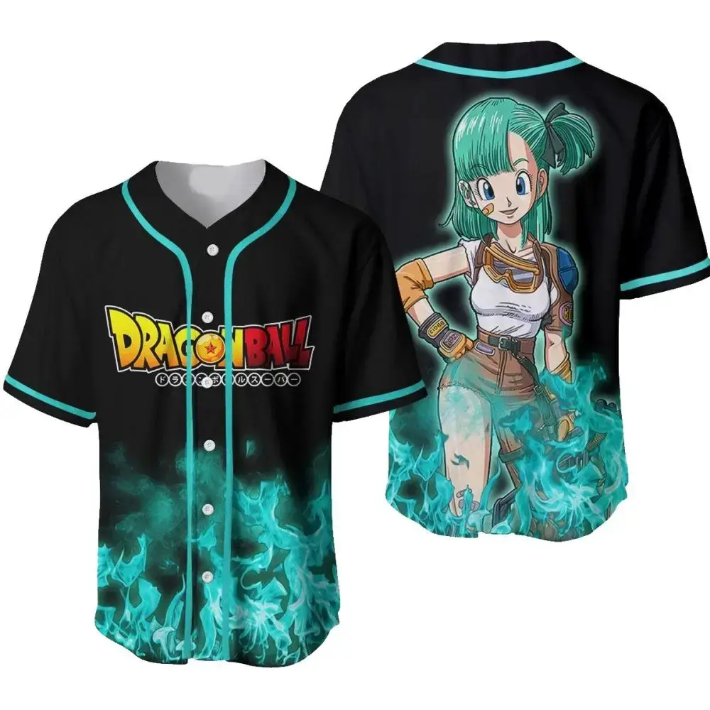 Dragon Ball Anime Baseball Jersey - Stylish Bulma Design, Unisex, Perfect Gift For Fans! Image