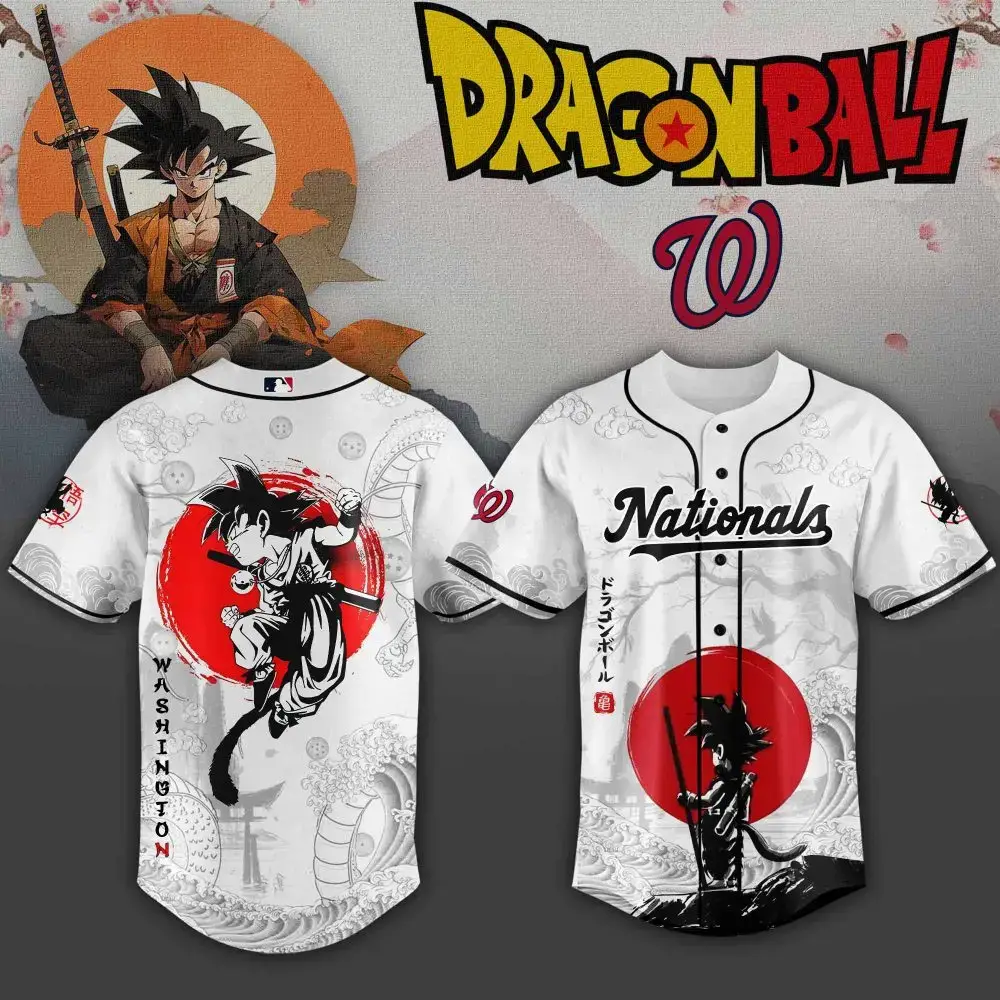 Dragon Ball Nationals Baseball Jersey - Anime Fan Apparel For Washington Enthusiasts Image