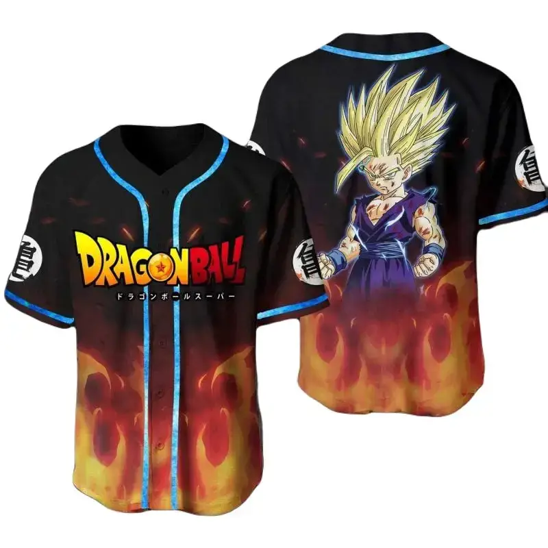 Dragon Ball Super Saiyan Gohan Baseball Jersey - Anime Fan Apparel Unisex Image