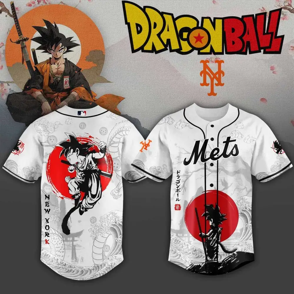 Dragon Ball X Mets Baseball Jersey – Limited Edition Anime Fan Gear Image