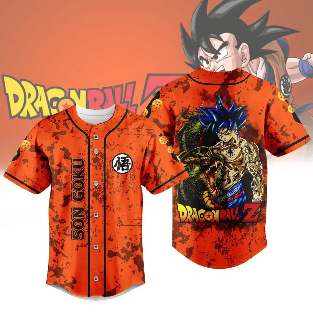 Dragon Ball Z Goku Baseball Jersey - Anime Fans' Ultimate Apparel! Image